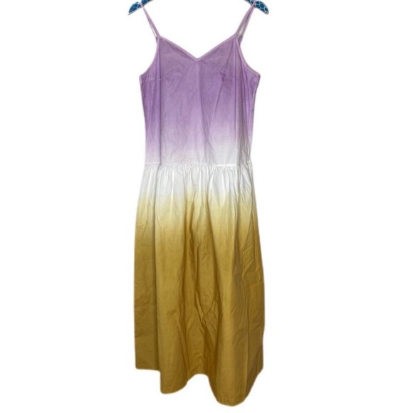 All Saints Caro Dip Dye Sleeveless Midi Dress Size 2 NWT - Picture 2 of 5